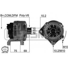 Alternateur pour Bmw Série 5 6 7 210495a