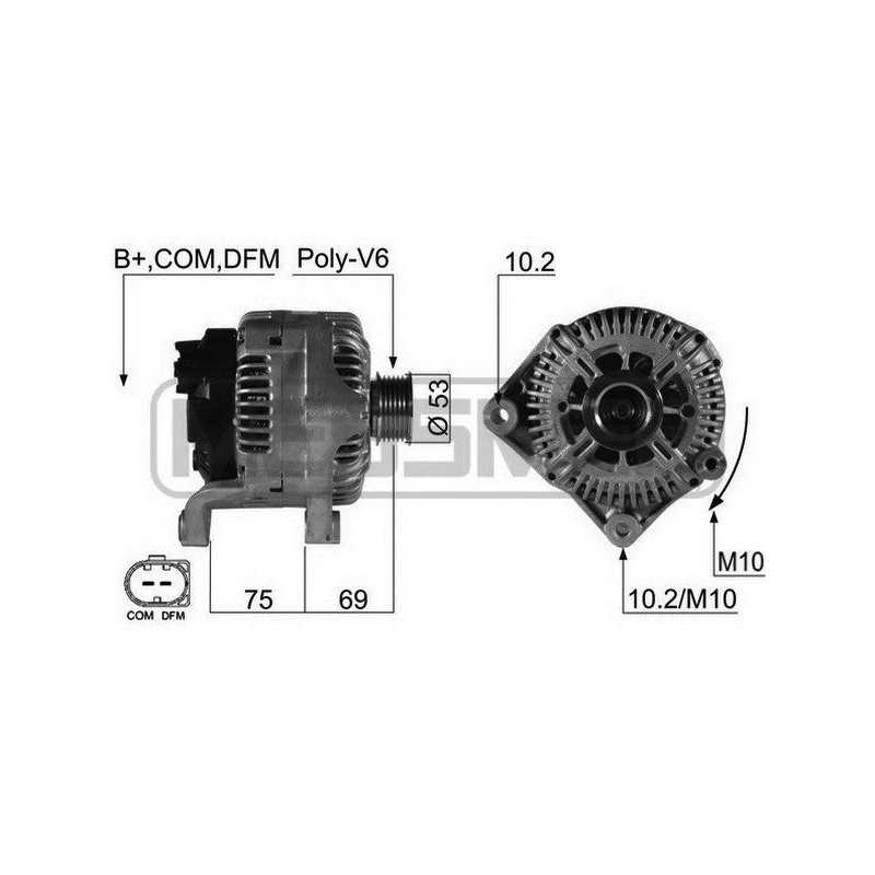 Alternateur pour Bmw Série 5 6 7 210495a