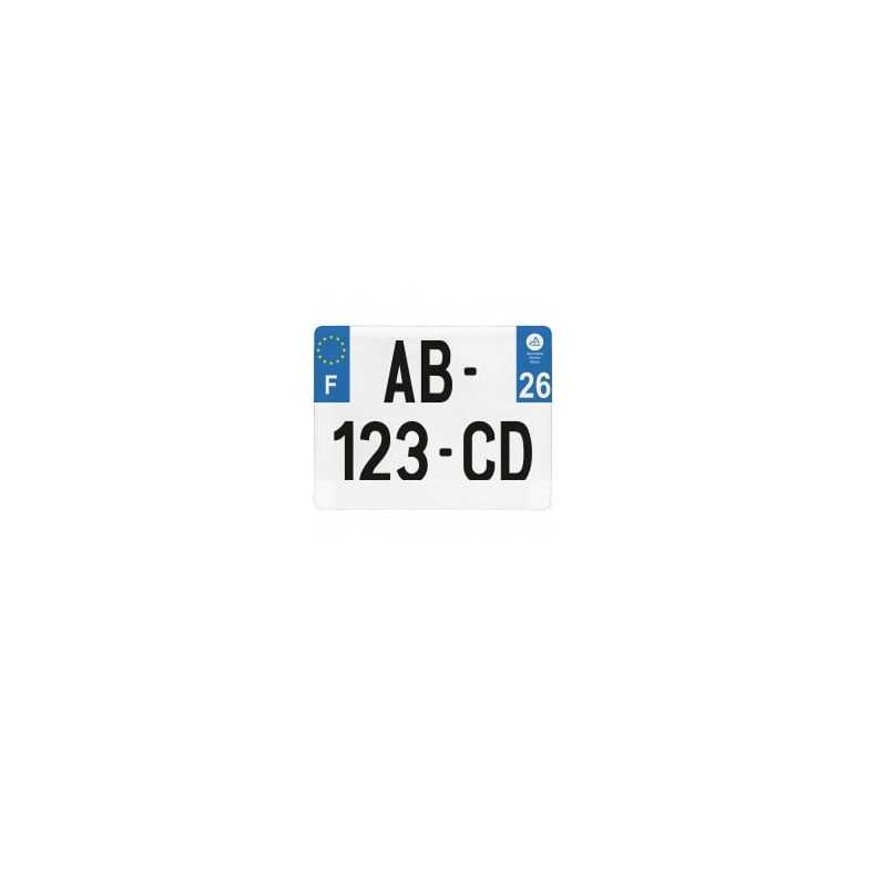 Forfait Plaque plexiglas CARRE à votre immatriculation dept. 26 avec rivets PLAQCAR26 Forfait Plaque plexiglas CARRE à votre immatriculation dept. 26 avec rivets PLAQCAR26