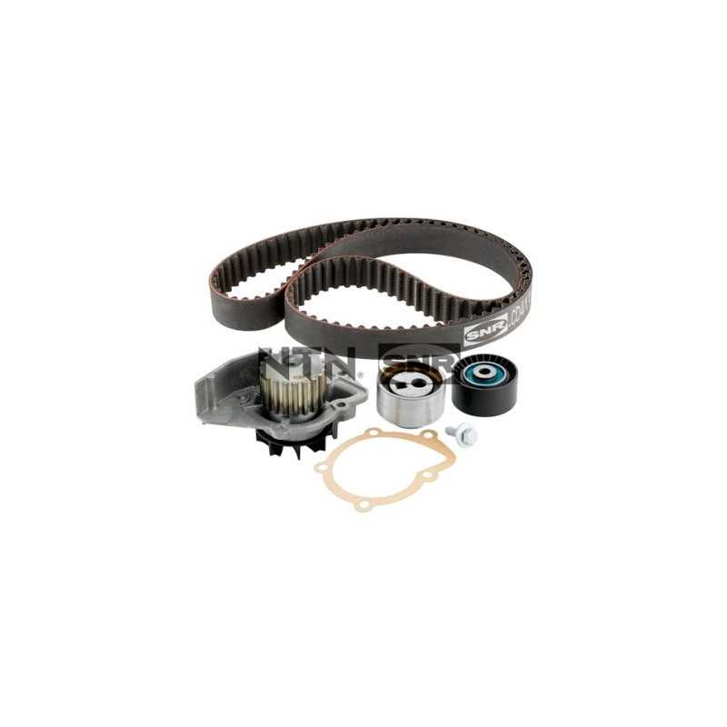 Pompe à eau + kit de courroie de distribution SNR pour Citroen Berlingo Jumpy Fiat Peugeot 206 Toyota 1.9D KDP459.290