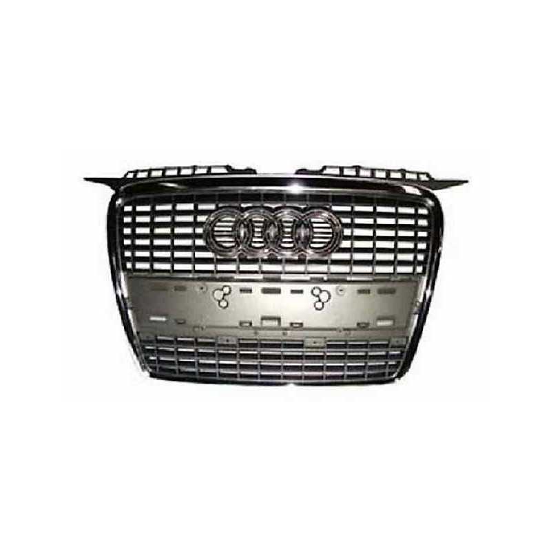 Grille de calandre pour Audi A3 3 et 5 portes Noir avec enjoliveur Chromee ad1006a