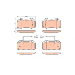 Jeu de plaquettes de frein TRW pour Alfa Roméo et Abarth GDB2045