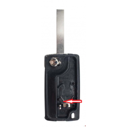 Coque de clé 2 boutons pour Peugeot 407 SANS emplacement de pile