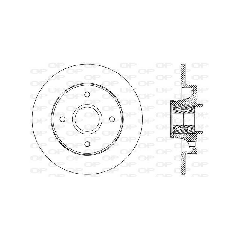 Jeu de 2 disque de frein arrière avec roulement pour Peugeot 207 BDA2510.30 Jeu de 2 disque de frein arrière avec roulement pour Peugeot 207 BDA2510.30