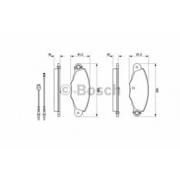 Jeu de 4 plaquettes de frein avant pour Citroen Xantia Xm B110953