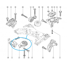 Support, suspension moteur pour Renault Megane 2 Scenic 2 Grand Scenic 2 2.0 Dci 150 CV