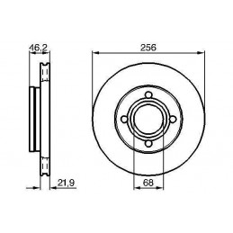 Jeu 2 disques de freins pour AUDI 100, 80, 90 0986478018