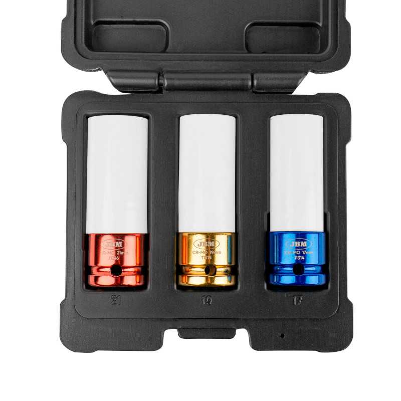 Set de 3 douilles d'impact pour extraction de roue 1/2 51336