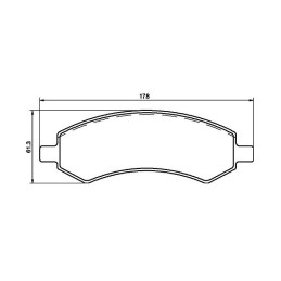 Jeu de plaquettes de frein avant BOSCH pour CHRYSLER/ DODGE/ MITSUBISHI/ RAM BE1084H