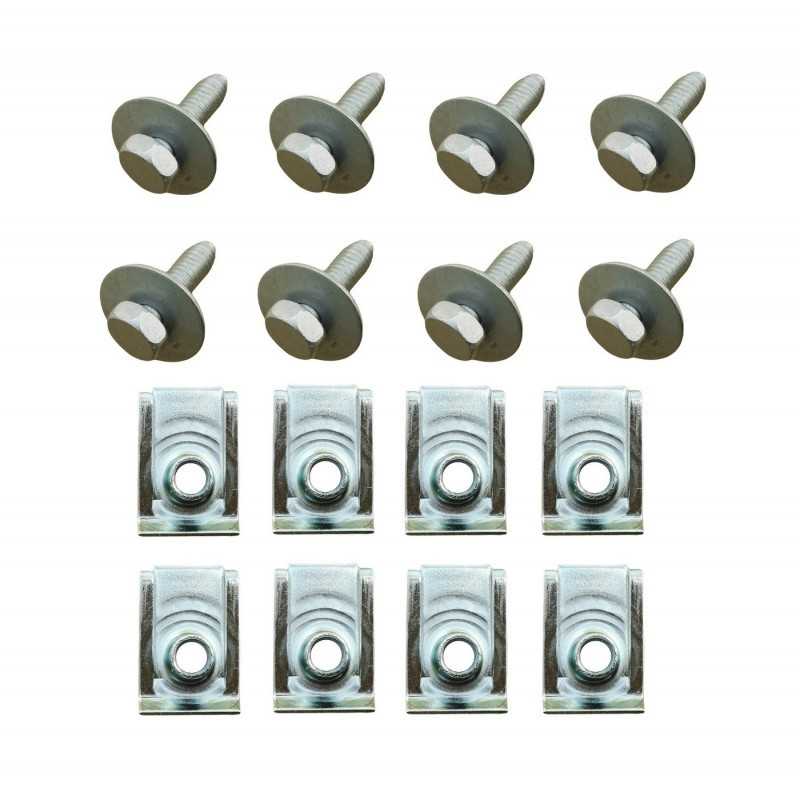 Jeu de clips Fixation cache sous moteur Renault Scenic et Megane