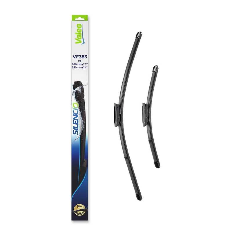 Jeu de 2 balais d'essuie glace avant VALEO pour Renault Captur Clio III Clio IV Lada Xray 574703 Jeu de 2 balais d'essuie glace avant VALEO pour Renault Captur Clio III Clio IV Lada Xray 574703
