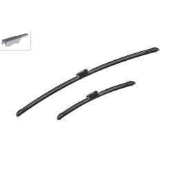 Jeu de 2 balai d'essuie-glace avant BOSCH pour Renault Captur 3 397 014 250