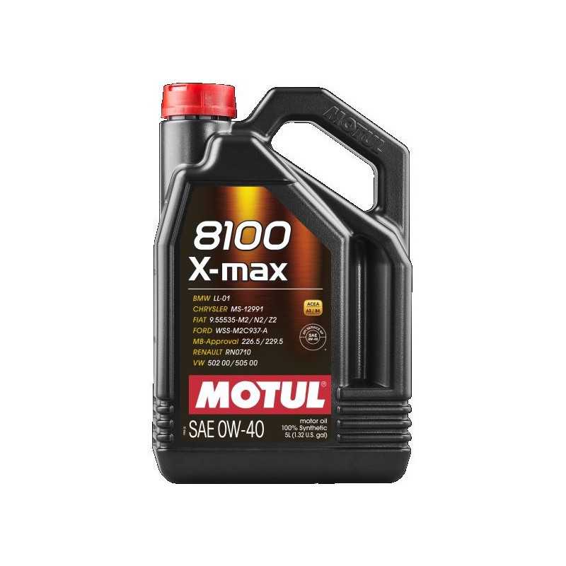 Huile moteur 0W40 8100 X-max / Motul 5L 104533 Huile moteur 0W40 8100 X-max / Motul 5L 104533
