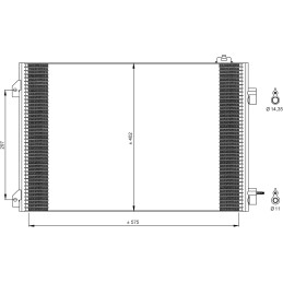 Condenseur, radiateur de climatisation pour RENAULT Clio II, Symbol / Thalia I et II 1,5 dCi 35545