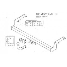 Attelage Clio 3 Tous modèles 3 et 5 portes sauf RS 2513R