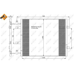 Condenseur, radiateur de climatisation pour NISSAN Primastar/ OPEL Vivaro A/ RENAULT Trafic II 35845