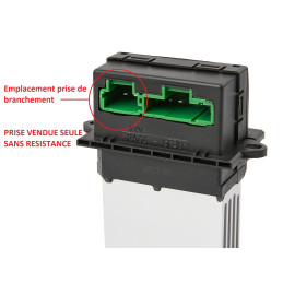 01 Prise de branchement connecteur Résistance commande chauffage clim ventilation Citroen Peugeot Renault
