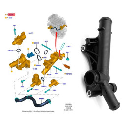 Thermostat d'eau, Calorstat pour FORD / VOLVO BM5G8K556FA