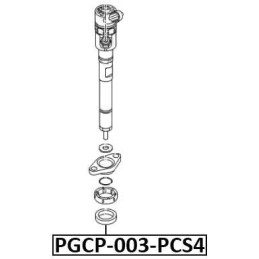Lot de 4 joint d'injecteur CITROEN Berlingo,C2,C3,C4/FORD Fiesta,Focus/PEUGEOT 206,207,307,308,Expert/VOLVO C30,S40,S80,V50,V70