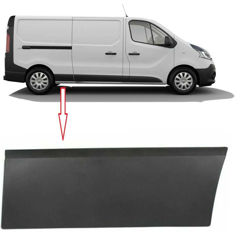 Baguette, bandeau de protection latérale arrière droite pour OPEL Vivaro B/ RENAULT Trafic III