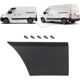 Baguette, bandeau protection latérale arrière gauche pour NISSAN Interstar,NV400/ OPEL Movano B/ RENAULT Master III