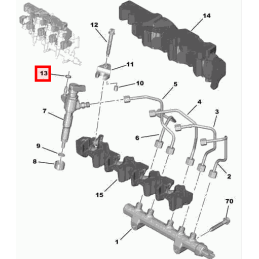 Joint vert de retour d'injecteur CITROEN Berlingo,C4,C5/FORD C-MAX,Focus,Galaxy,S-MAX/PEUGEOT 207,308,3008,4008,Partner-1.6 T...