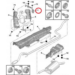 Ecran thermique, pare feu, tole anti chaleur Citroen Peugeot