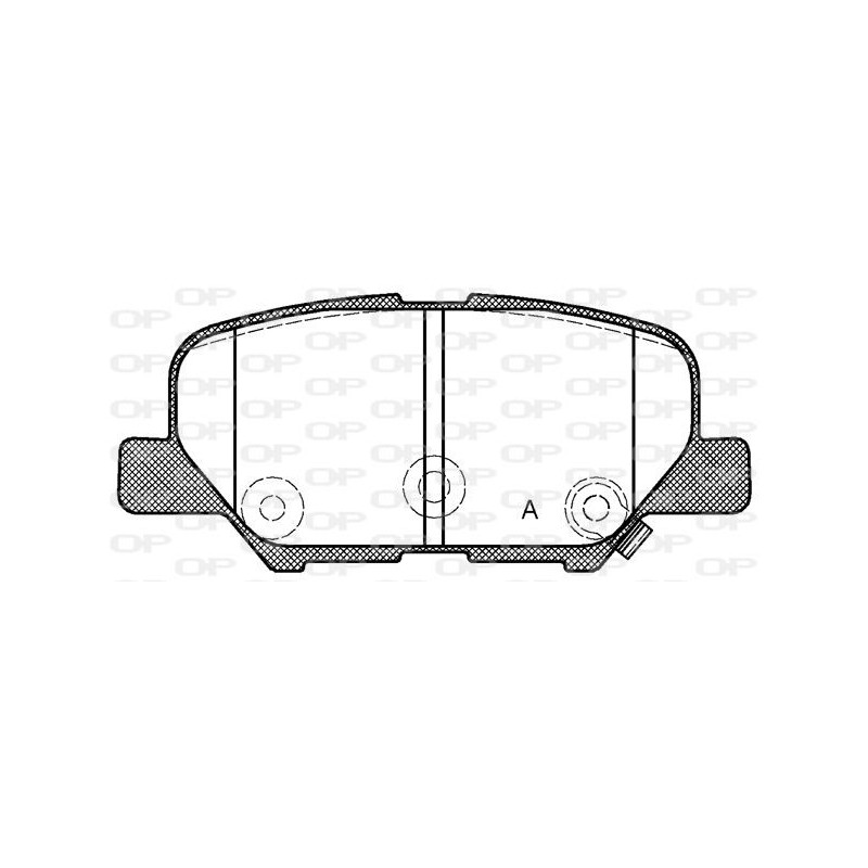 BPA1536.02 Open Parts 25688 Plaquettes de Frein Essieu Arrière BPA1536.02