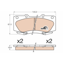 Trw GDB3534 Plaquettes de Frein pour...