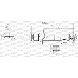 SAB8333.31 Open Parts Amortisseur Essieu Avant, Pression...