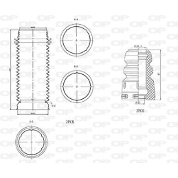 DCK5004.04 Open Parts Kit de Protection d'Amortisseur...