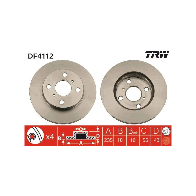 PAIRE DE DISQUES DF4112