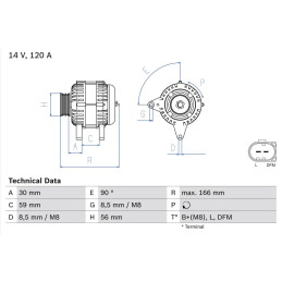 Alternateur Bosch 4187