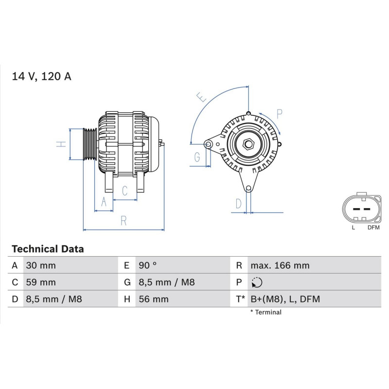 Alternateur Bosch 4187
