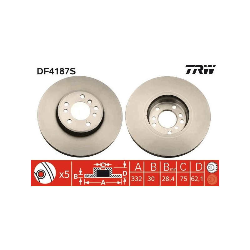 DISQUE UNITAIRE DF4187S