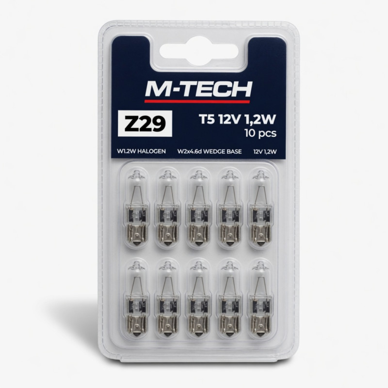 Ampoules halogènes T5 12V 1,2W (boîte de 10)