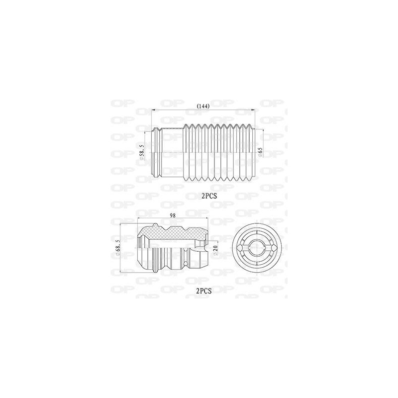 Kit protection d'amortisseur avant OPEN PARTS DCK5068.04 Peugeot 106 / Saxo