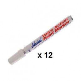 Boite de 12 feutres marqueur metal BLANC