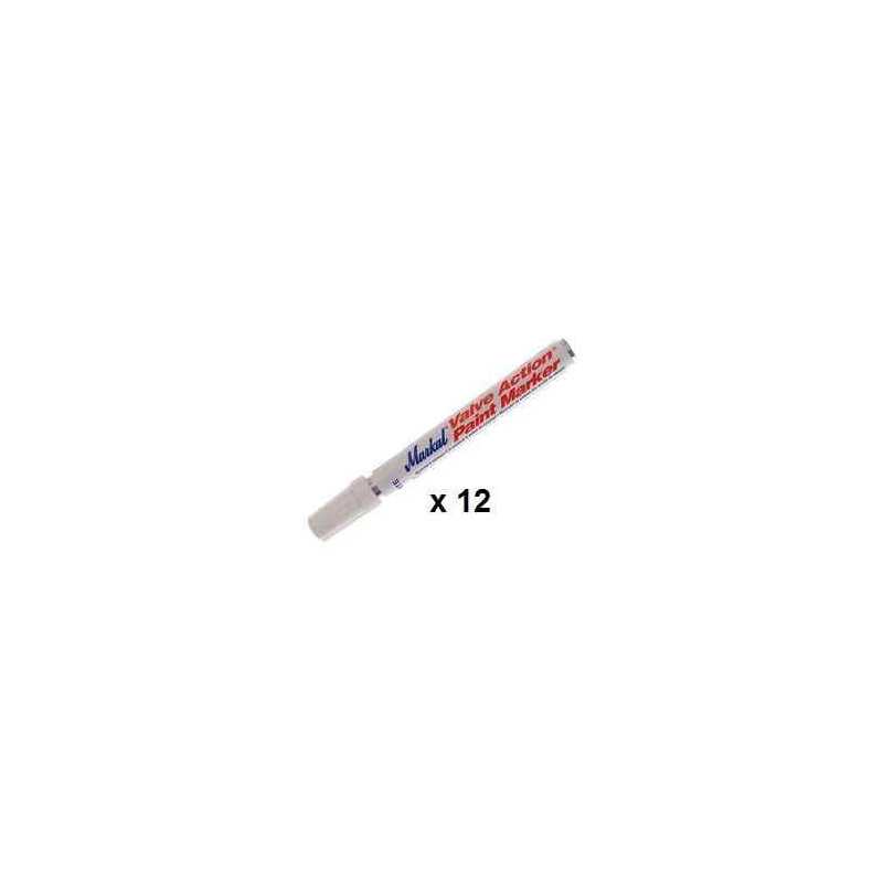 Boite de 12 feutres marqueur metal BLANC