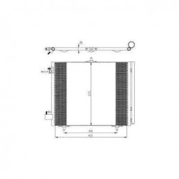 Radiateur condensateur de climatisation pour Citroen C3 et Peugeot 207 CCSCT009