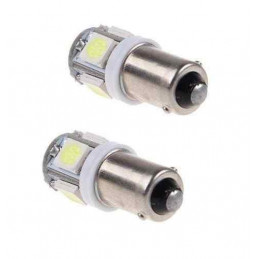 Lot de 2 ampoules veilleuses à Led Effet Xenon T11 BA9S T11BA9Sled