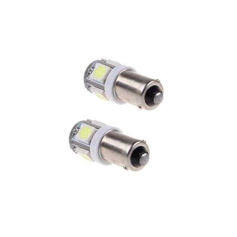 Lot de 2 ampoules veilleuses à Led Effet Xenon T11 BA9S T11BA9Sled