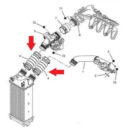 Durite de turbo souple, gaine de suralimentation pour CITROEN Berlingo,C2,C3,C4,Xsara/ PEUGEOT 1007,206,207,208,308,Partner 0...
