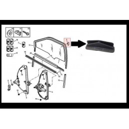 1 Clips fixation guide lève vitre Citroen Saxo Zx Peugeot 106 306 VCF387