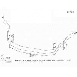 Attelage Renault Mégane 1 modele coupé A2502R