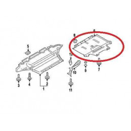 Cache sous moteur partie arrière Audi A4 et A5 Diesel AD1300201