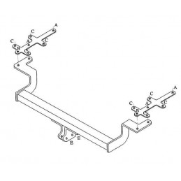 Attelage pour Suzuki SX4 Fiat Sedici modele depuis origine 4118R