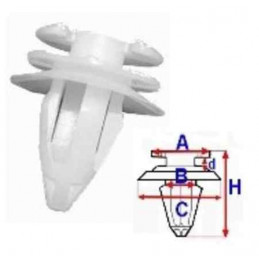 10 clips, riverts plastique automobile panneau de porte BMW et FORD 51411973500﻿