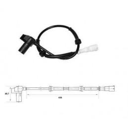 Capteur Abs Roue avant pour Renault Clio 2 BF-209001