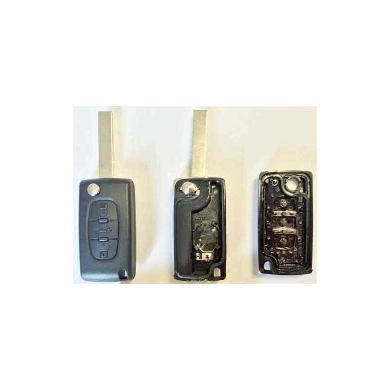 Coque de clé 3 boutons Citroen C4 Peugeot 207 307 407  CI06A